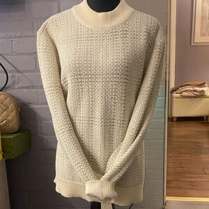 Michael Kors Cream Textured Knit Sweater